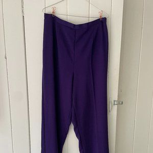 Bright Purple Violet 70's Trousers / Pants Sag Harbor Size 18